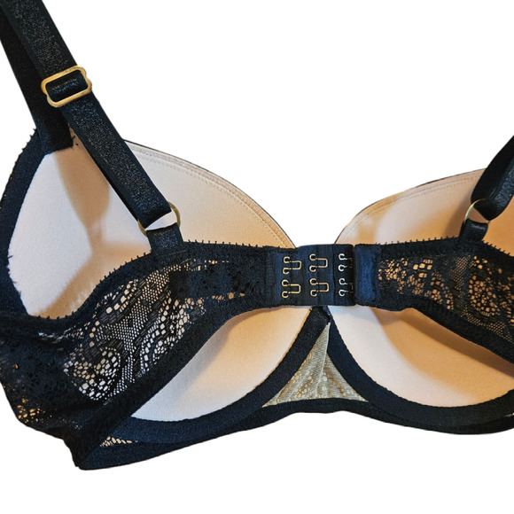 Truth or Dare by Madonna Women's Black Lace Bra Size 34D - Picture 6 of 10